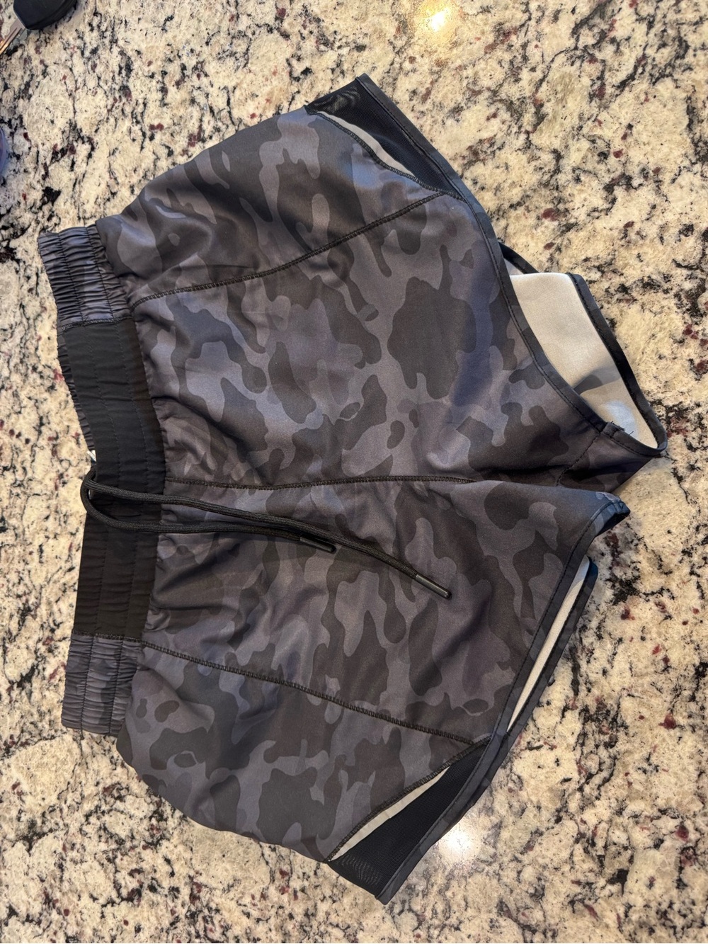 lululemon athletica Black Elastic Waist Athletic Shorts